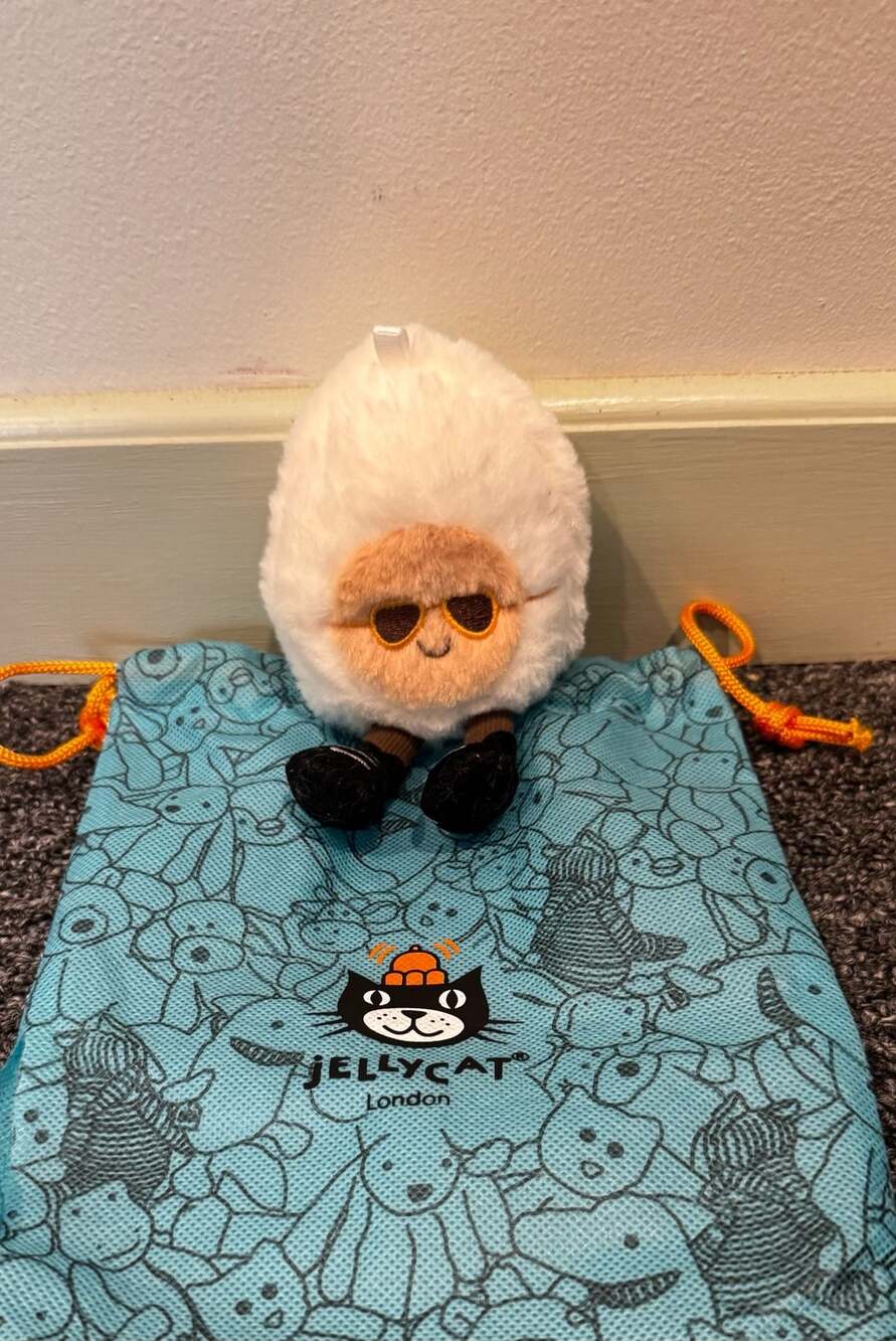 Jellycat Amuseables Sunny Side Egg Bag Charm